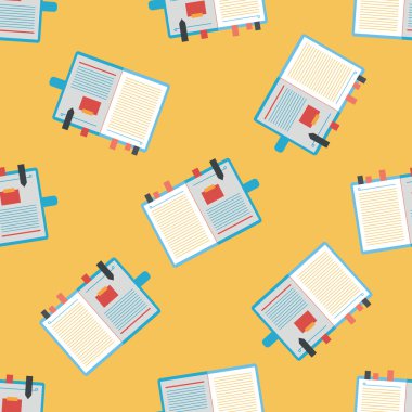 defter düz simgesi, eps10 Dikişsiz desen arka plan