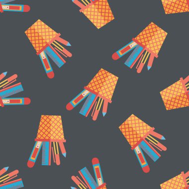 Kalem tutucu düz simgesi, eps10 Dikişsiz desen arka plan