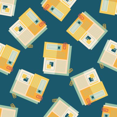 Belge düz simgesi, eps10 Dikişsiz desen arka plan