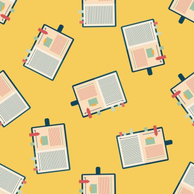 defter düz simgesi, eps10 Dikişsiz desen arka plan