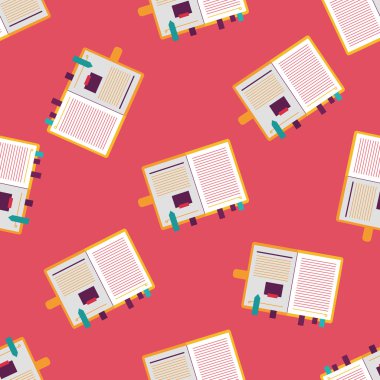defter düz simgesi, eps10 Dikişsiz desen arka plan