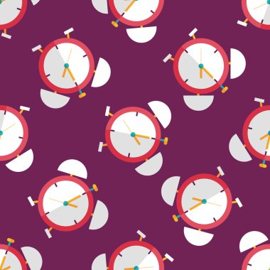 çalar saat düz simgesi, eps10 Dikişsiz desen arka plan