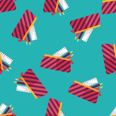 kalem kutusu düz simgesi, eps10 Dikişsiz desen arka plan