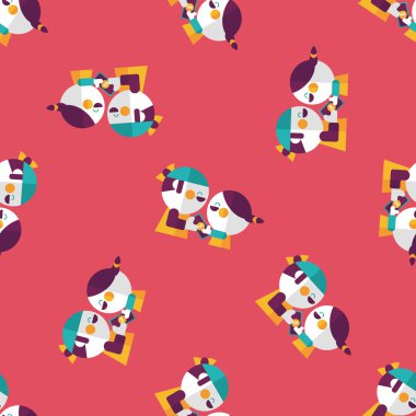 Sevgililer alışveriş düz simgesi, eps10 Dikişsiz desen arka plan