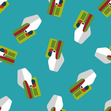 kredi kartı düz simgesi, eps10 Dikişsiz desen arka plan alışveriş