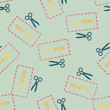 shopping sale coupon flat icon,eps10 seamless pattern background clipart