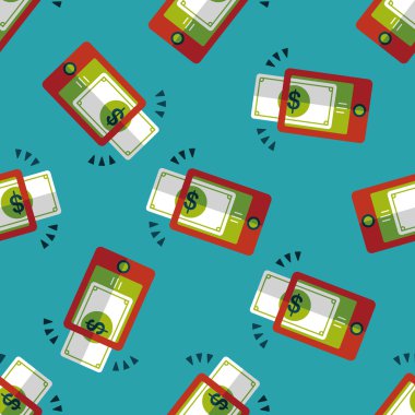 Online alışveriş düz simgesi, eps10 Dikişsiz desen arka plan