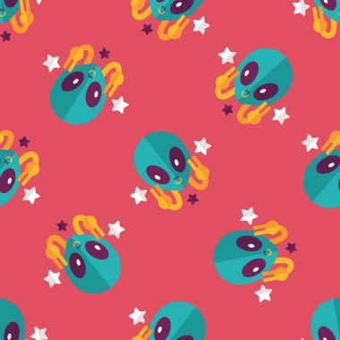 Alan yabancı düz simgesi, eps10 Dikişsiz desen arka plan