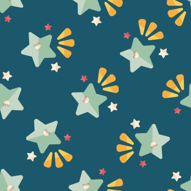 Uzay yıldız düz simgesi, eps10 Dikişsiz desen arka plan