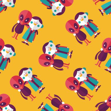 Alan yabancı dostluk düz simgesi, eps10 Dikişsiz desen arka plan