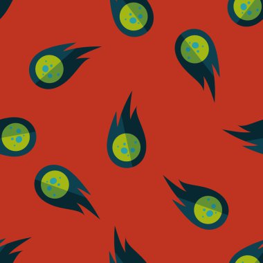 Uzay göktaşı düz simgesi, eps10 Dikişsiz desen arka plan