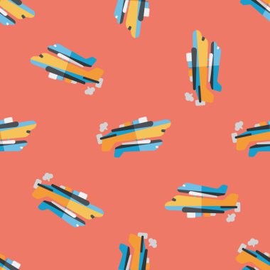 Uzay gemisi düz simgesi, eps10 Dikişsiz desen arka plan