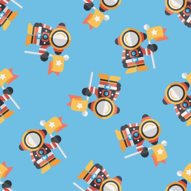 Uzay astronot düz simgesi, eps10 Dikişsiz desen arka plan