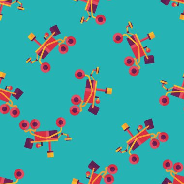 Uzay Rover düz simgesi, eps10 Dikişsiz desen arka plan