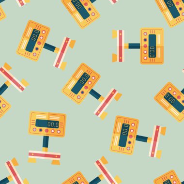 Ağırlık ölçek düz simgesi Dikişsiz desen arka plan