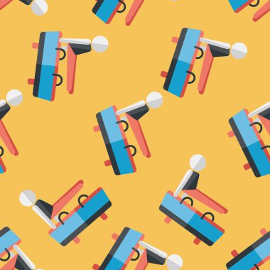 jimnastik Kulplu beygir düz simgesi, eps10 Dikişsiz desen arka plan