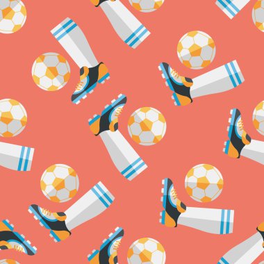 Futbol düz simgesi, eps10 Dikişsiz desen arka plan