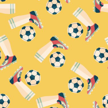 Futbol düz simgesi, eps10 Dikişsiz desen arka plan