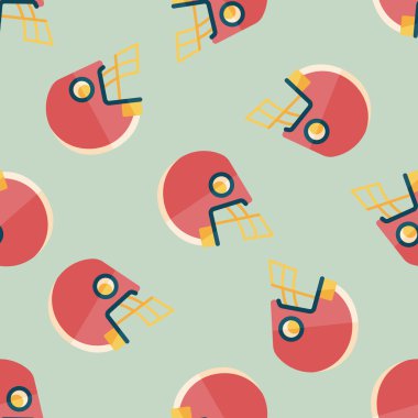 Amerikan futbol kask düz simgesi, eps10 Dikişsiz desen arka plan