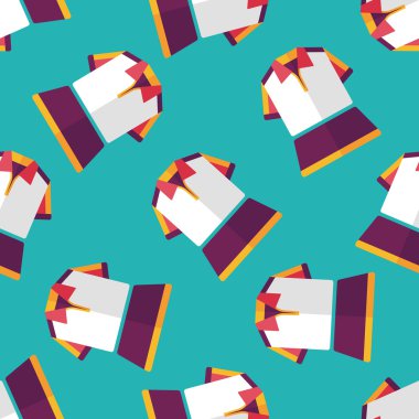 Spor kıyafeti düz simgesi, eps10 Dikişsiz desen arka plan