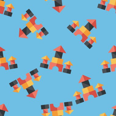 tuğla ev düz simgesi Dikişsiz desen arka plan