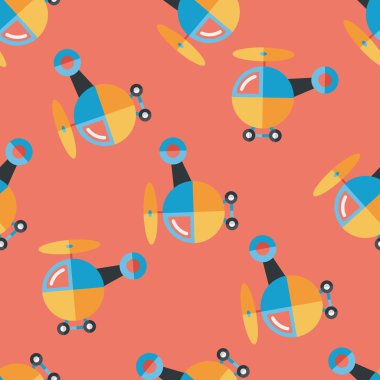 Helikopter düz simgesi, eps10 Dikişsiz desen arka plan