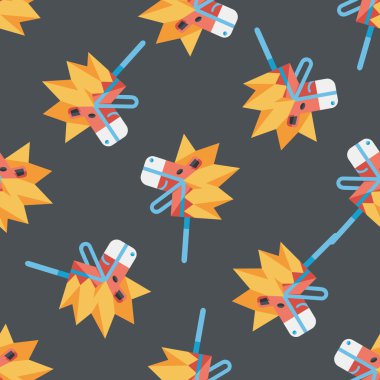 oyuncak at düz simgesi, eps10 Dikişsiz desen arka plan