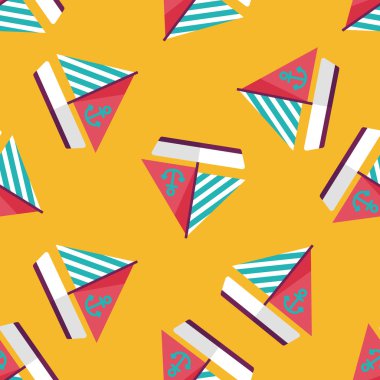 Yelkenli düz simgesi Dikişsiz desen arka plan