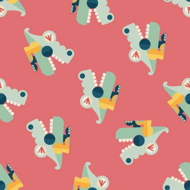 Timsah oyuncak düz simgesi, eps10 Dikişsiz desen arka plan