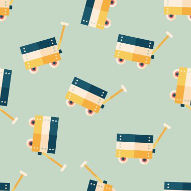 oyuncak sepeti düz simgesi, eps10 Dikişsiz desen arka plan