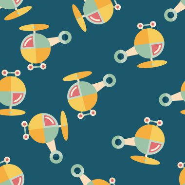 Helikopter düz simgesi, eps10 Dikişsiz desen arka plan