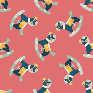 at oyuncak düz simgesi, eps10 Dikişsiz desen arka plan