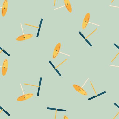 Bıçaklar pervane oyuncak düz simgesi Dikişsiz desen arka plan