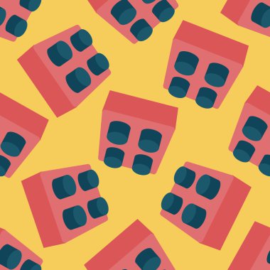 tuğla oyuncak düz simgesi, eps10 Dikişsiz desen arka plan