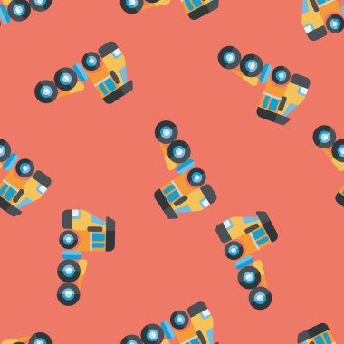 Ulaşım çekici düz simgesi, eps10 Dikişsiz desen arka plan