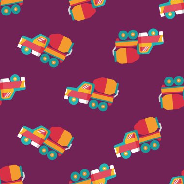 Nakliye kamyonu düz simgesi, eps10 Dikişsiz desen arka plan