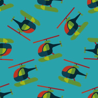 Nakliye helikopter düz simgesi, eps10 Dikişsiz desen arka plan