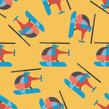 Nakliye helikopter düz simgesi, eps10 Dikişsiz desen arka plan