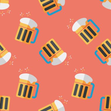 bira düz simgesi Dikişsiz desen arka plan