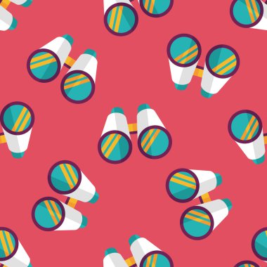 Dürbün düz simgesi Dikişsiz desen arka plan