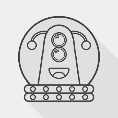 Alanı düz simgesi ile uzun gölge, satırı simgesi