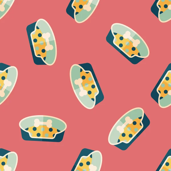 Pet bed flat icon, eps10 seamless pattern background — стоковый вектор