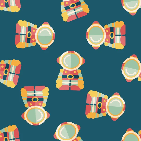 Icône plate astronaute de l'espace, fond de motif sans couture eps10 — Image vectorielle