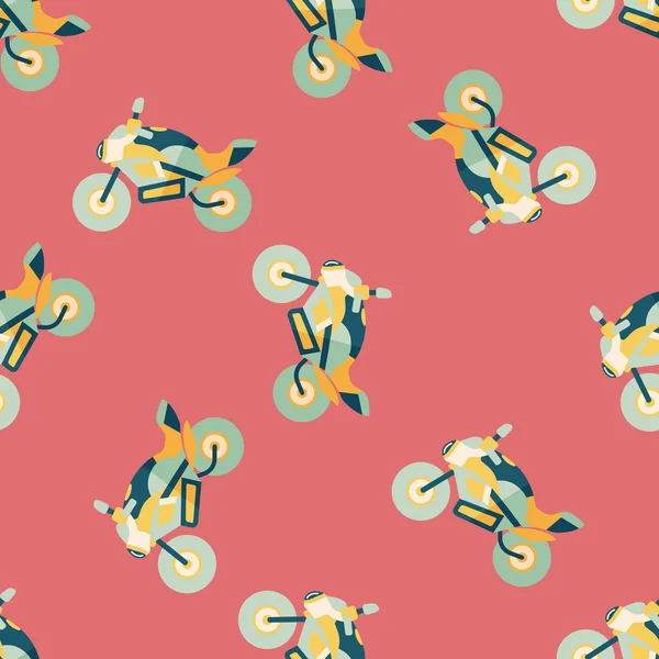 Transportation motorcycle flat icon,eps10 seamless pattern background