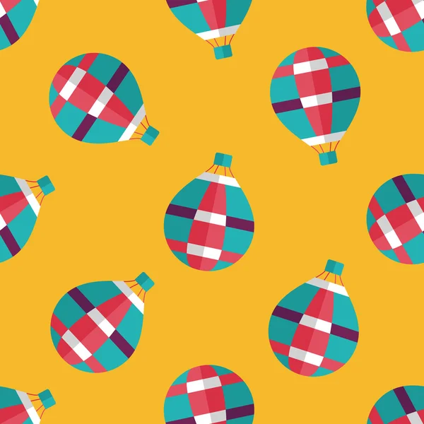 Transportation hot air ballon flat icon,eps10 seamless pattern background — Stock Vector