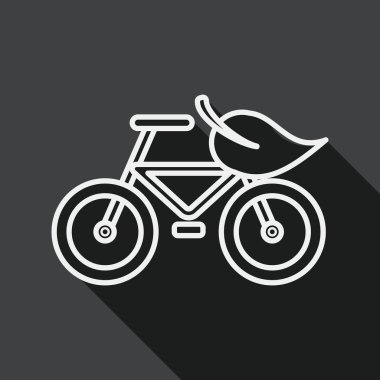 Çevre koruma kavramı düz simgesi uzun gölge, eps1, satırı simgesi