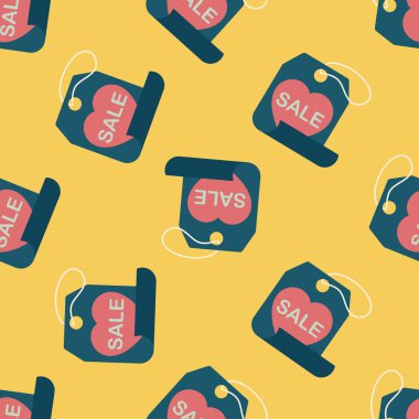 Sevgililer Günü Satılık düz simgesi, eps10 Dikişsiz desen arka plan