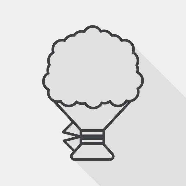 Icona piatta bouquet con lunga ombra, icona linea — Vettoriale Stock