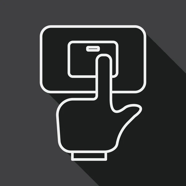 Conceito de proteção ambiental ícone plano com sombra longa, eps1, ícone de linha — Vetor de Stock