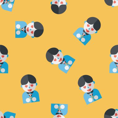 Düğün damat düz simgesi, eps10 Dikişsiz desen arka plan